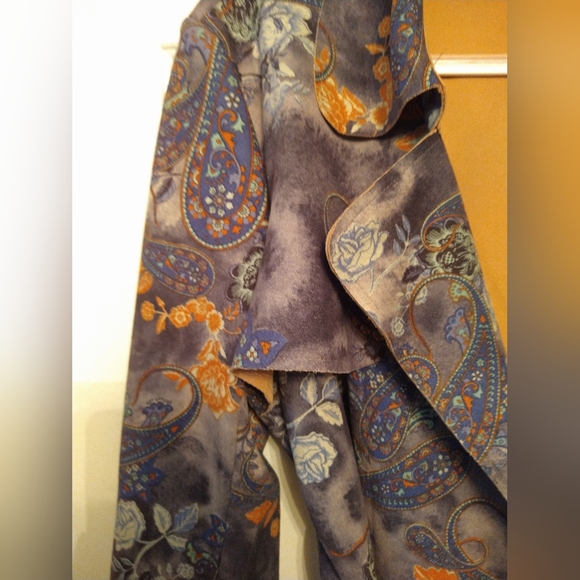 Solitaire "sueded" trench coat/Blazer Size Large - Picture 3 of 4